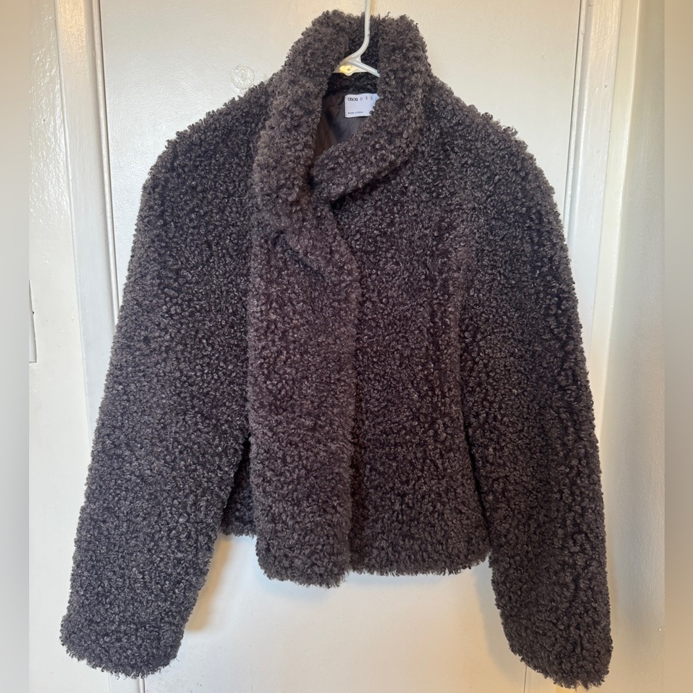 Women's Cozy Sherpa Jacket - Gray - Medium